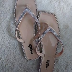 Patent Leather Rhinestone Sandals